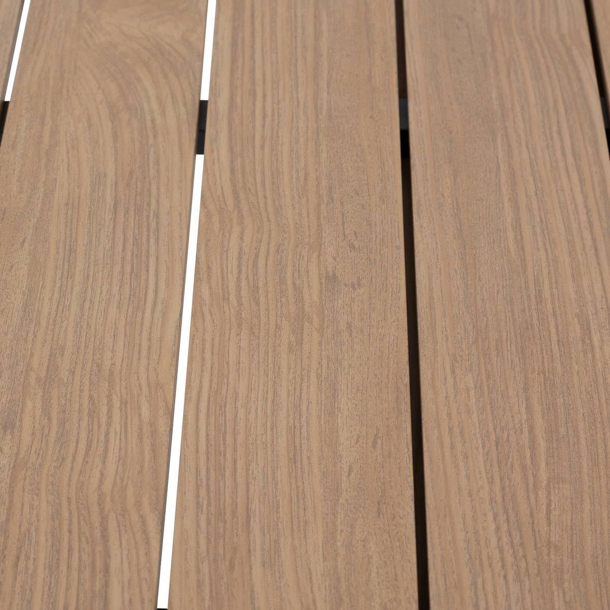 jardinite - Evasion Extensible 8 places - aluminium antirouille - effet bois