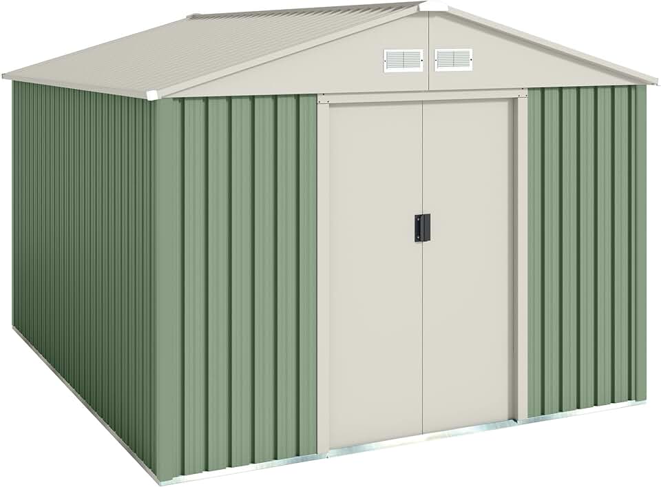 jardinite Abri de Jardin en métal 7.86 m2 - Garantie 10 Ans - 261x301x198cm