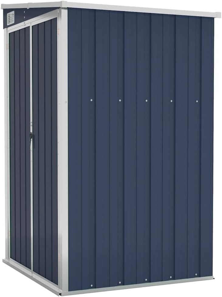 jardinite Remise de Jardin Murale Anthracite 118x100x178 cm Acier,Structures extérieures, Cabanes & abris de Jardin,316219