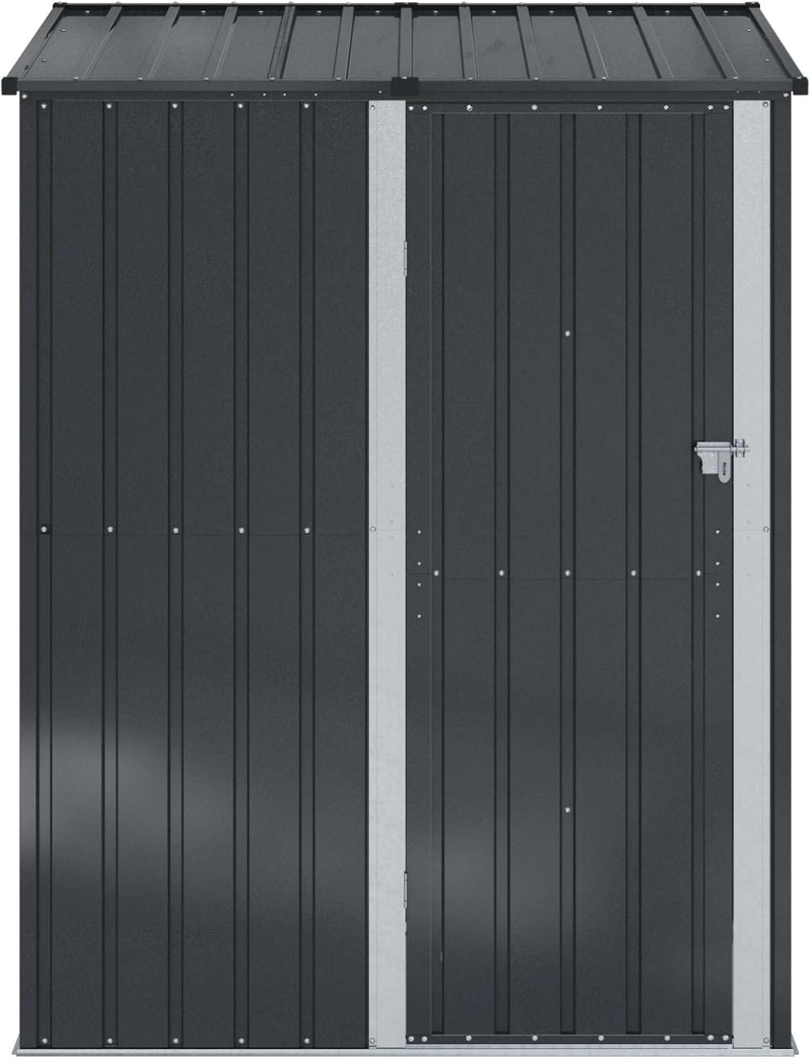 Abri de Jardin en Métal - armoire extérieure - 153,5x86x200cm - anthracite, robuste, rangement outils