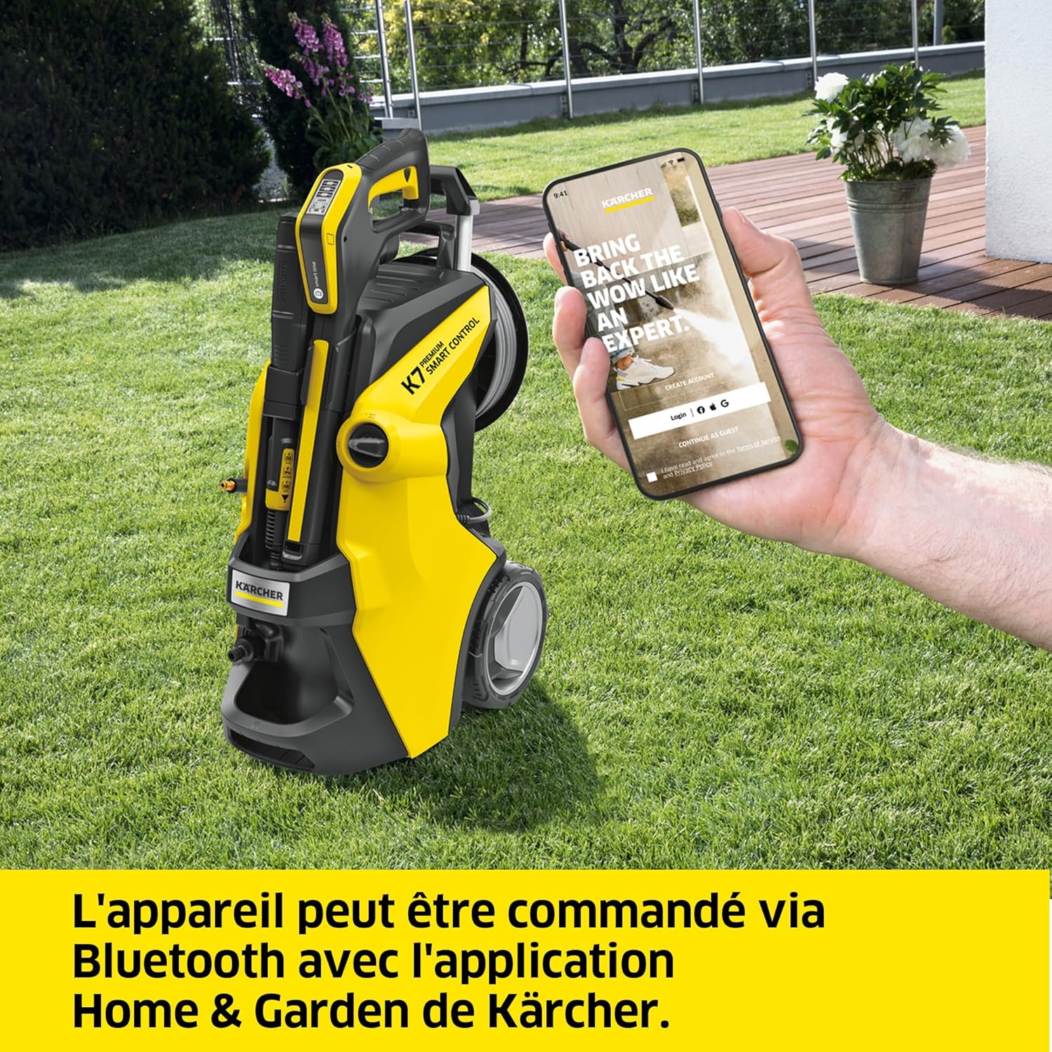 jardinite - K 7 Premium Smart Control - 17,7 kg - 180 bar, 600 l/h, lance multi-jets, Rotabuse