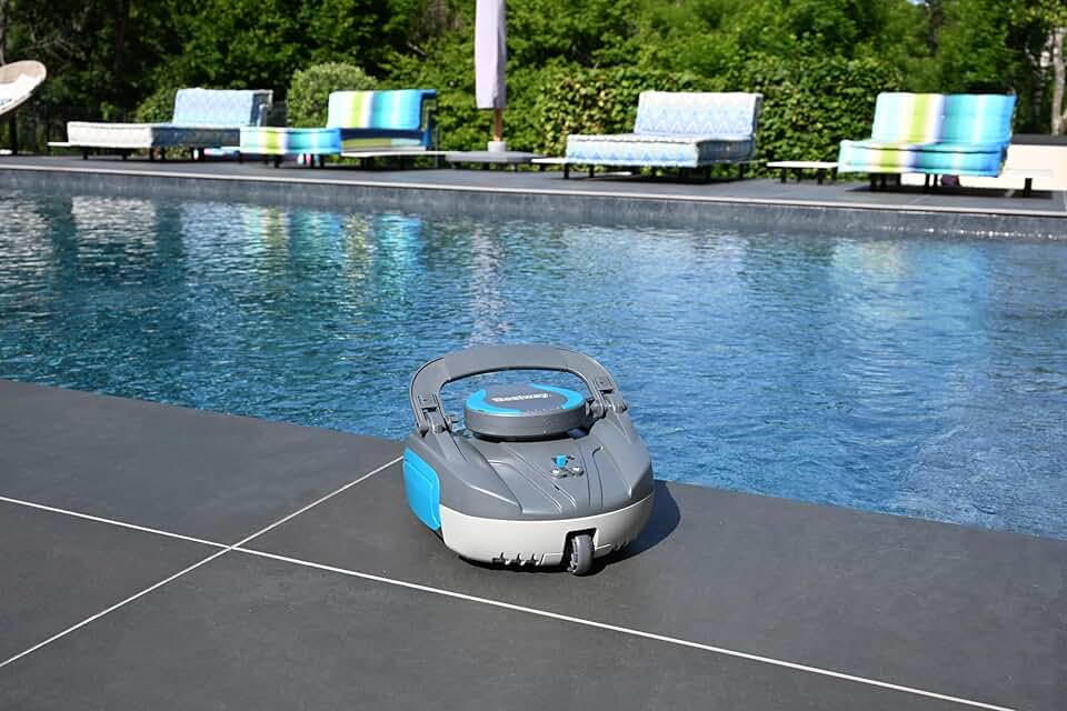 jardinite - Cristal - 10 m² max - robot piscine rechargeable, fond plat