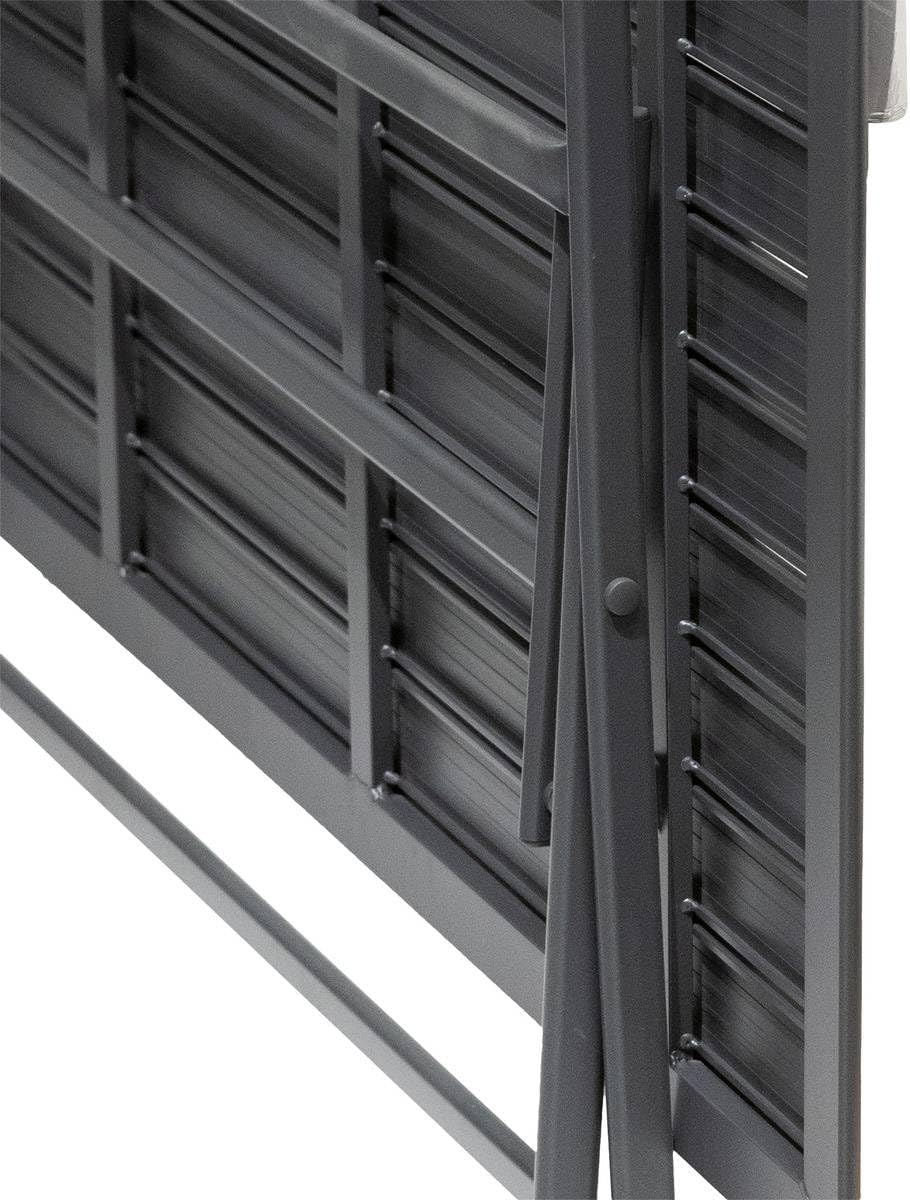 jardinite - Azua table de jardin pliante 6 places, aluminium gris