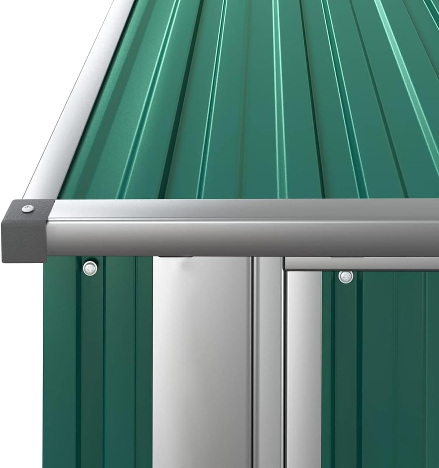 Abri de jardin - acier galvanisé vert - 180,5x97x209,5 cm - résistant intempéries