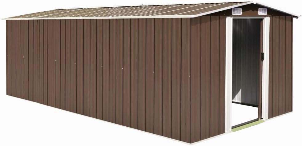 jardinite Abri de Jardin 257x489x181 cm Métal Marron,Maison & Jardin, Pelouses & Jardins, Vie en extérieur, Structures extérieures, Cabanes & abris de Jardin, Brun (Poids 105.6KG)