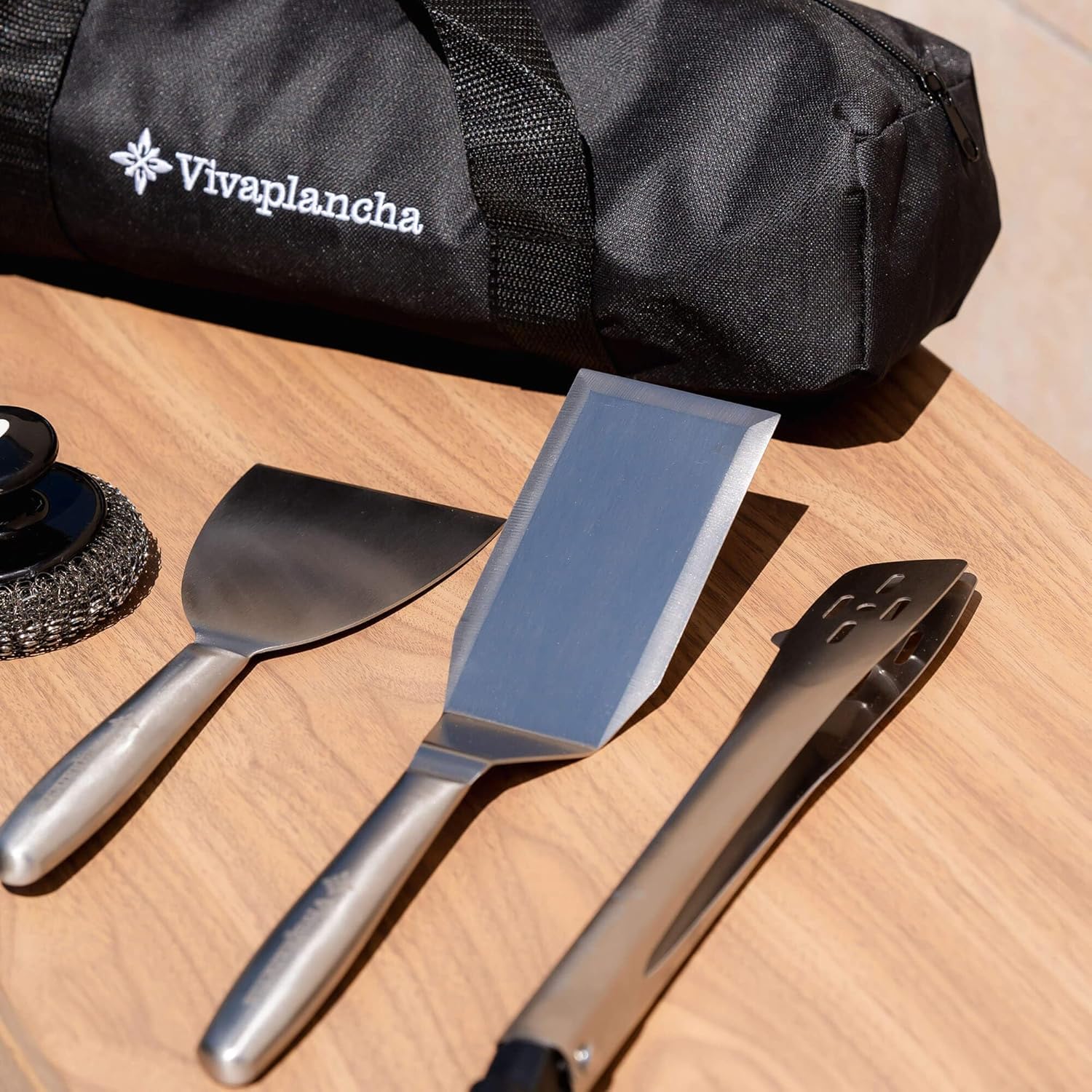 Plancha gaz inox - plaque 6 mm - cuisson semi-pro + accessoires
