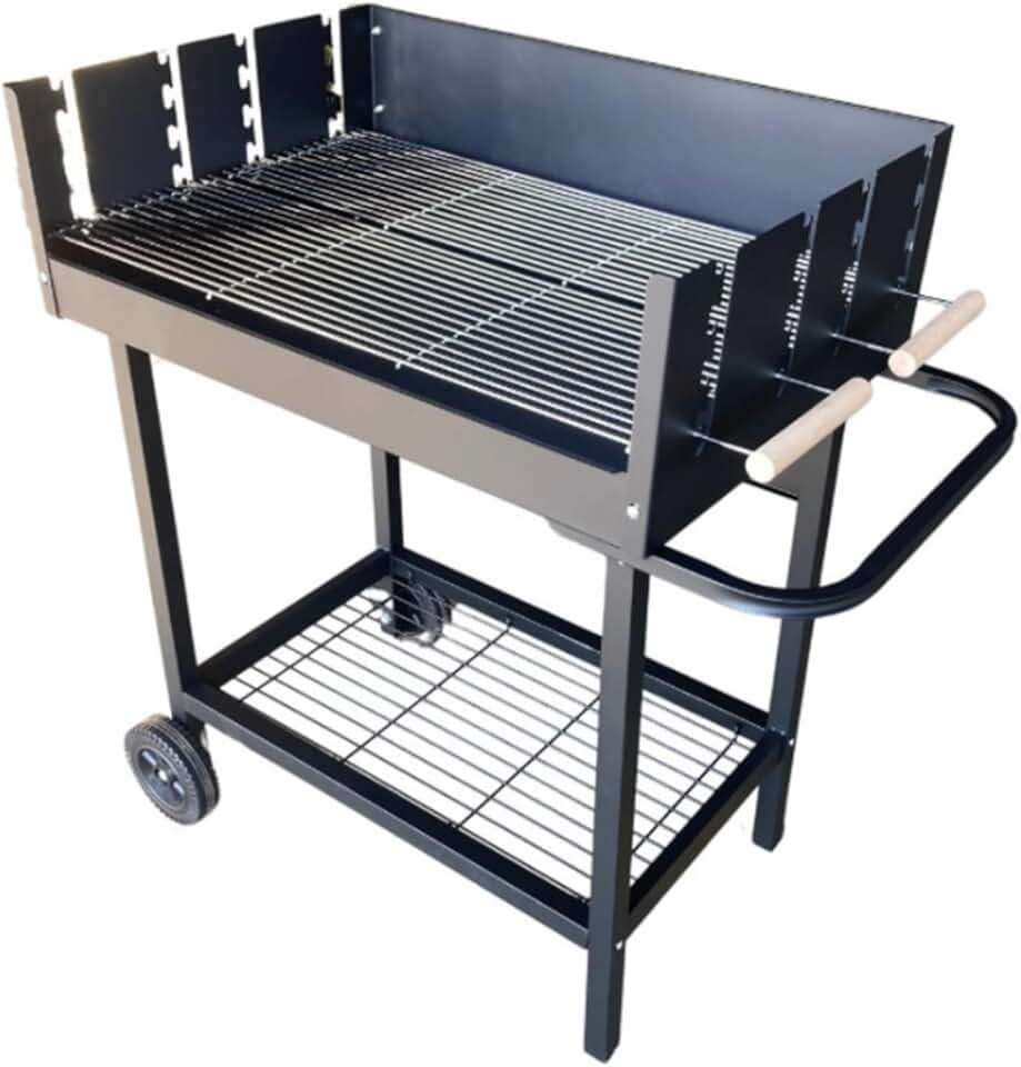 jardinite - Serena - XXL - Barbecue charbon acier, grille réglable