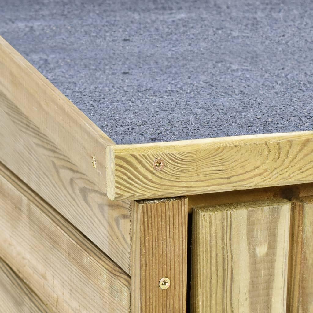 Abri de jardin - 123x50x171 cm - pin imprégné, extérieur/intérieur