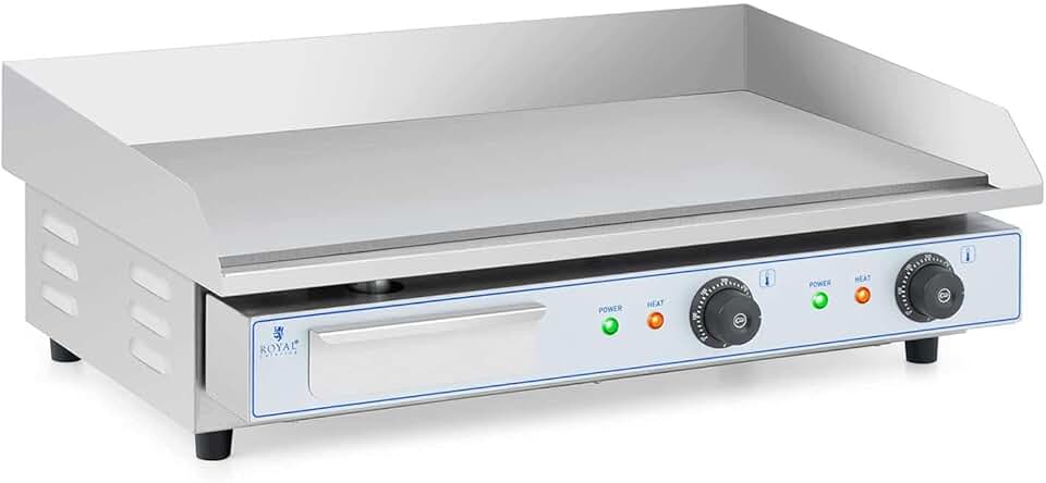 jardinite - Plancha Électrique Double - 73x40cm - 2x2200W INOX Restaurant