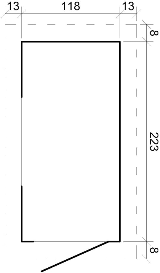Abri de Jardin en Bois, Petite fenêtre, avec Sol TRAITÉ- Stockage extérieur l239xL144xH198 cm/2.63 m2 - Petit abri à Outils, Local à vélos - Toit imperméable, fenêtres jardinite M306A+M306G