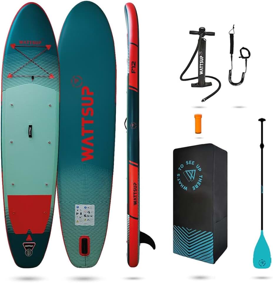jardinite - Sup Stand Up Paddle Gonflable - Gamme First - Dropstitch - Pack Complet : Pagaie Leash Pompe Sac de Transport