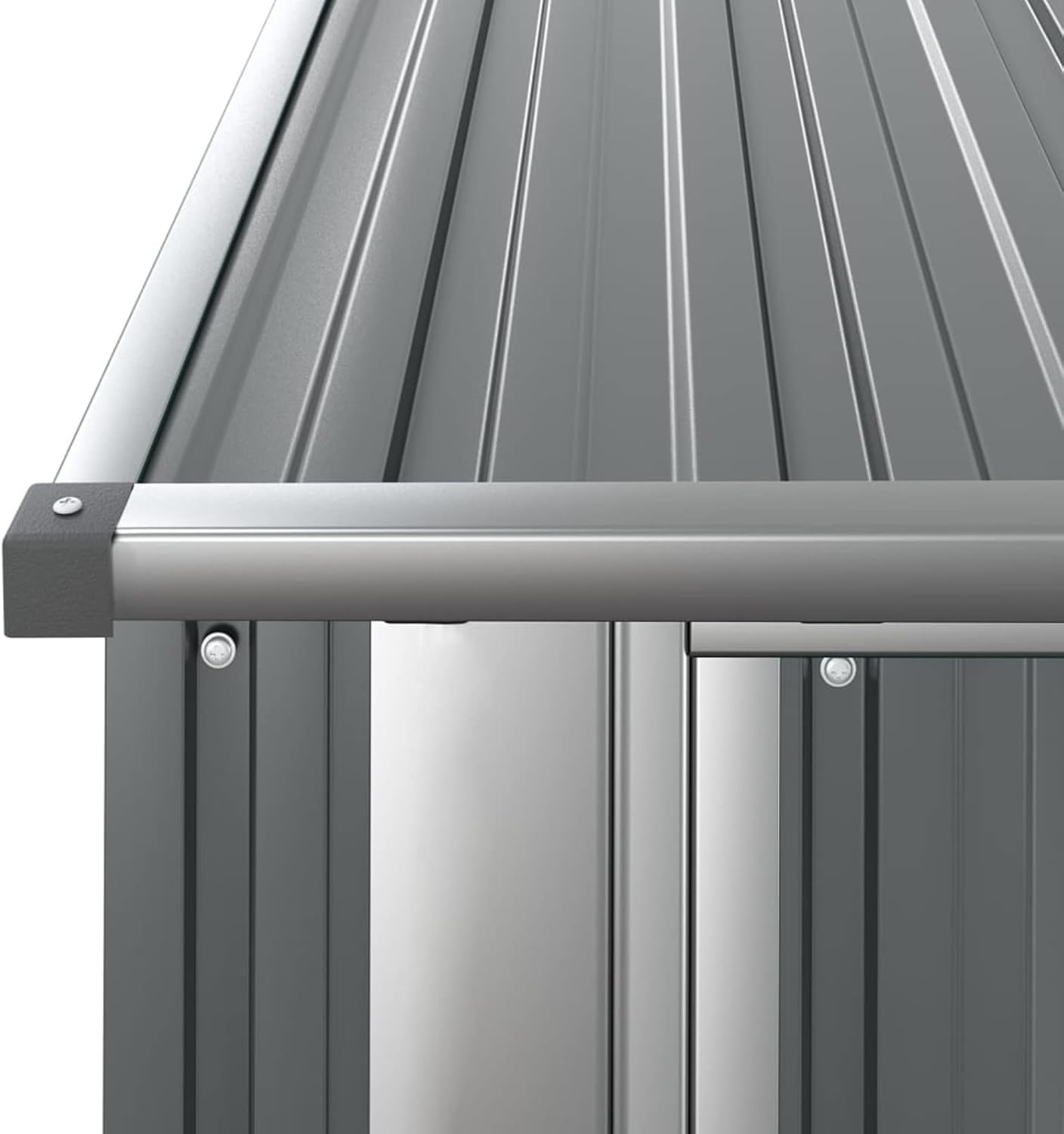 Abri de jardin - 180,5x97x209,5 cm - acier galvanisé, gris, abri outils