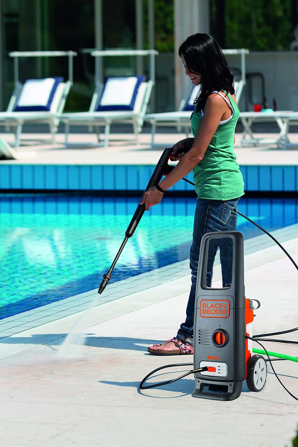 jardinite Nettoyeur Haute Pression BXPW1600PE avec Patio Cleaner et Brosse Fixe (1600 W, 125 Bar, 420 l/h)