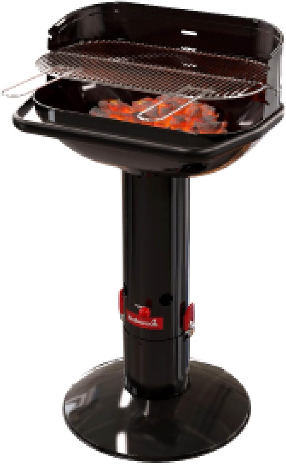 Barbecue charbon - acier émaillé Ø56x34 cm - noir - cuisson polyvalente