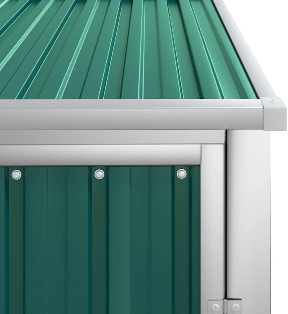 Abri de jardin vert - 88x89x161cm - acier galvanisé, compact, 20kg