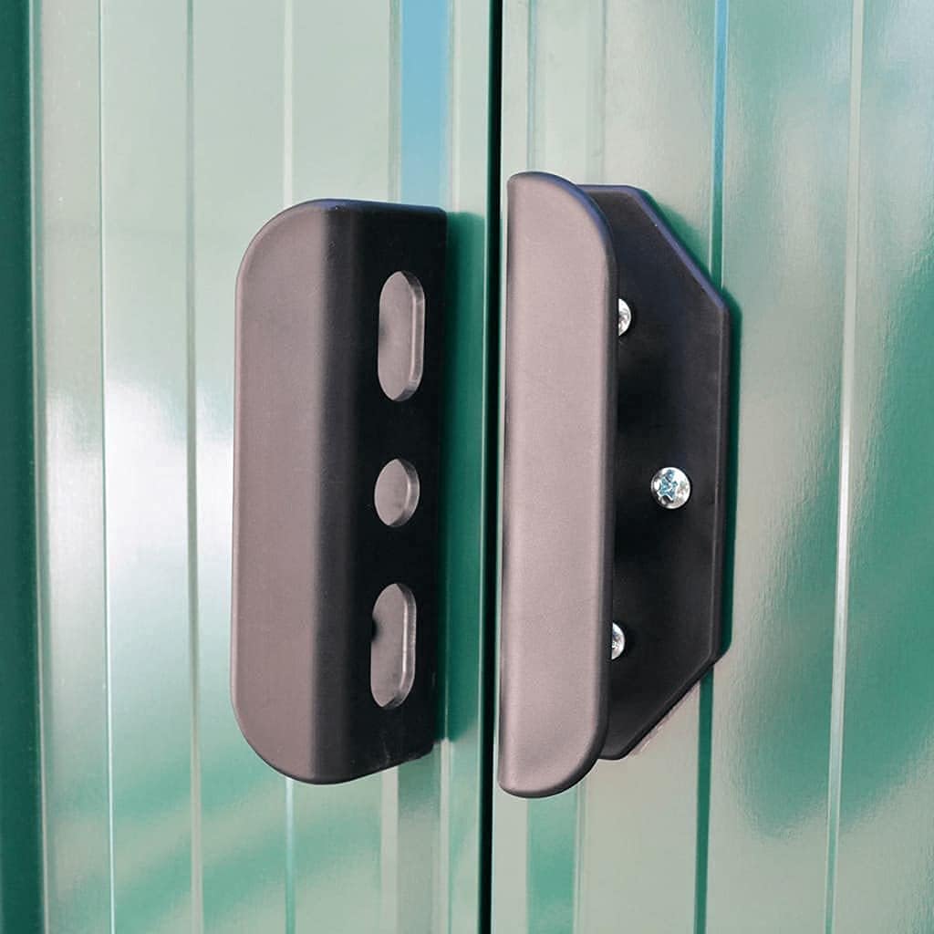 Abri de stockage métal - 204x132x186 cm - rangement jardin vert