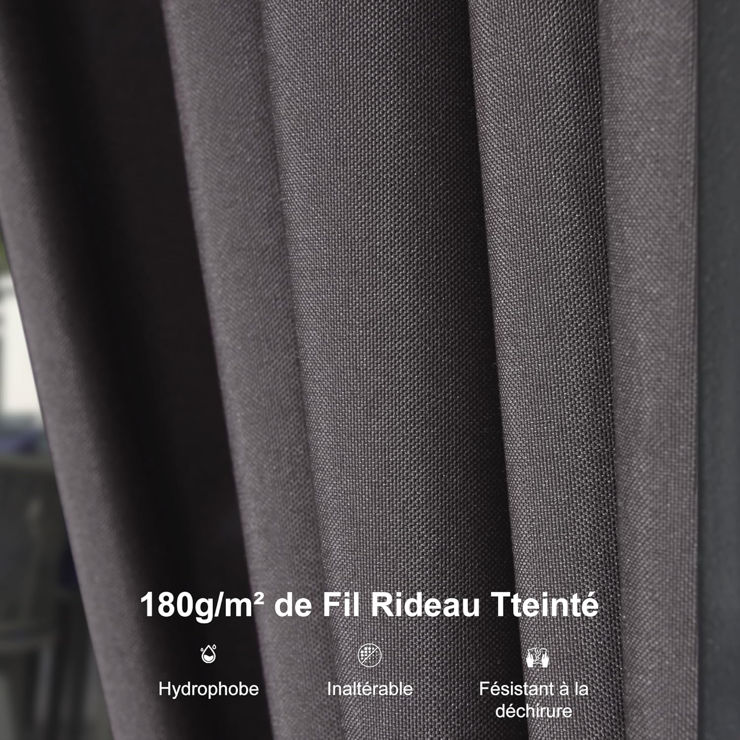 Pergolat double toit 5,2x4m rideaux moustiquaire acier