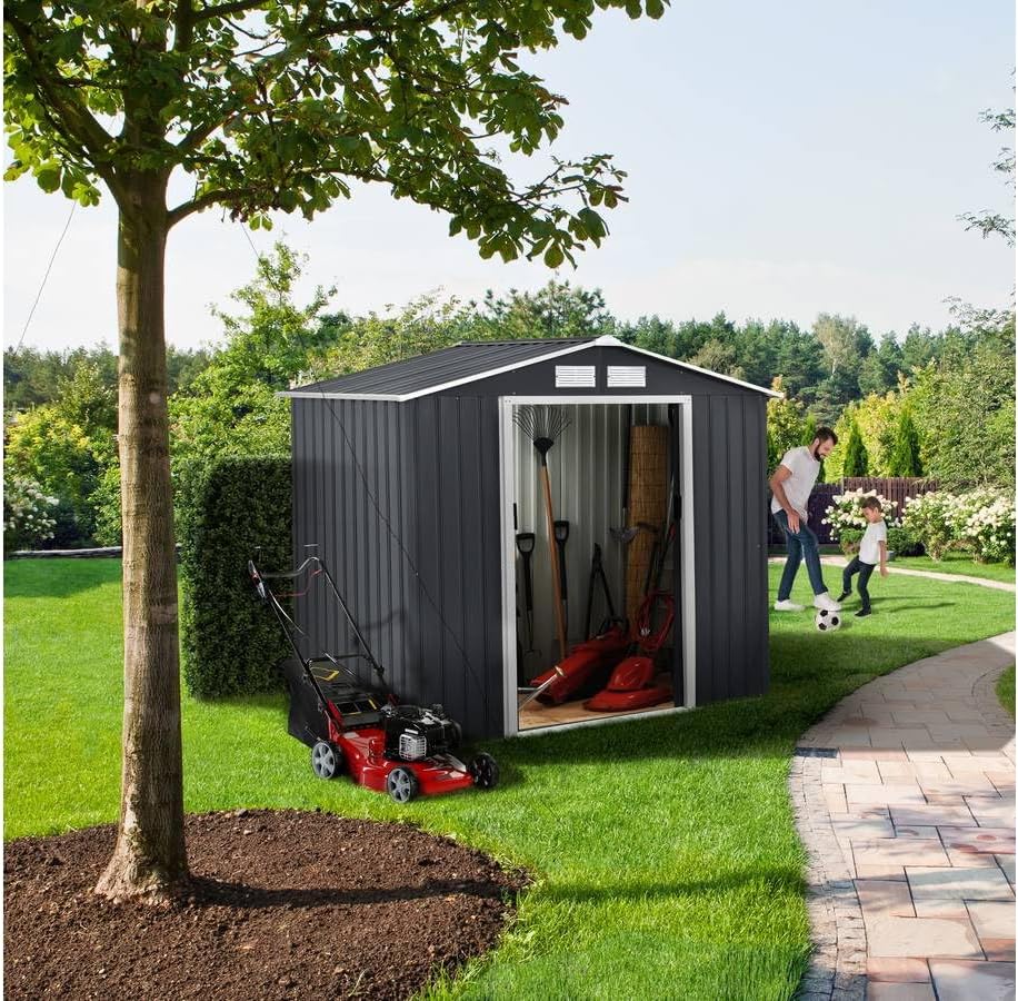 jardinite - Abri de Métal Vegas - 2.7m² - gris - 1299_‎93414