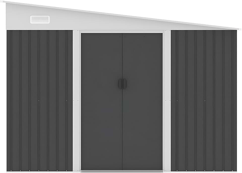 jardinite - Daxton abri de jardin métal 9,76 m² acier galvanisé anthracite