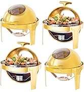 jardinite 5,7L Buffet Chafing Dish Set, Calentador Buffet Redondo, Servidor de Buffet, Calentador C...
