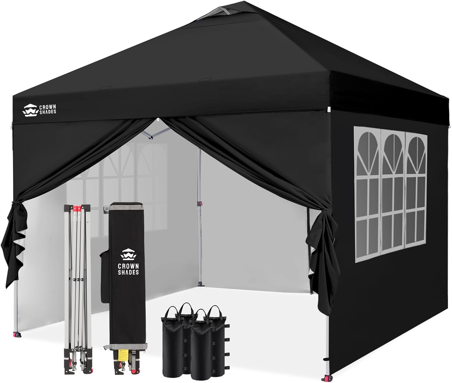 jardinite - Tonnelle pliante 3x3m imperméable, P/Pop-Up, 4 parois amovibles, Sac, UPF 50+ - CN0032