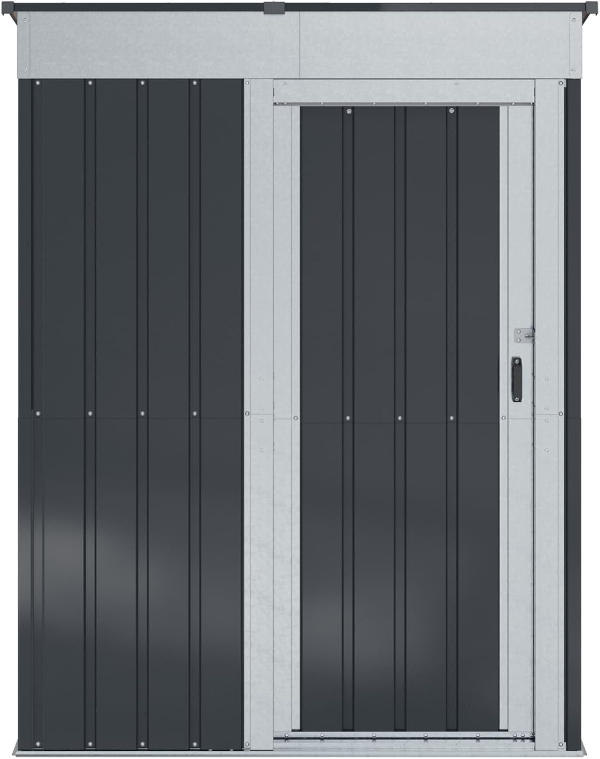 Abri de jardin métal anthracite 137x81x180cm, résistant, verrouillable