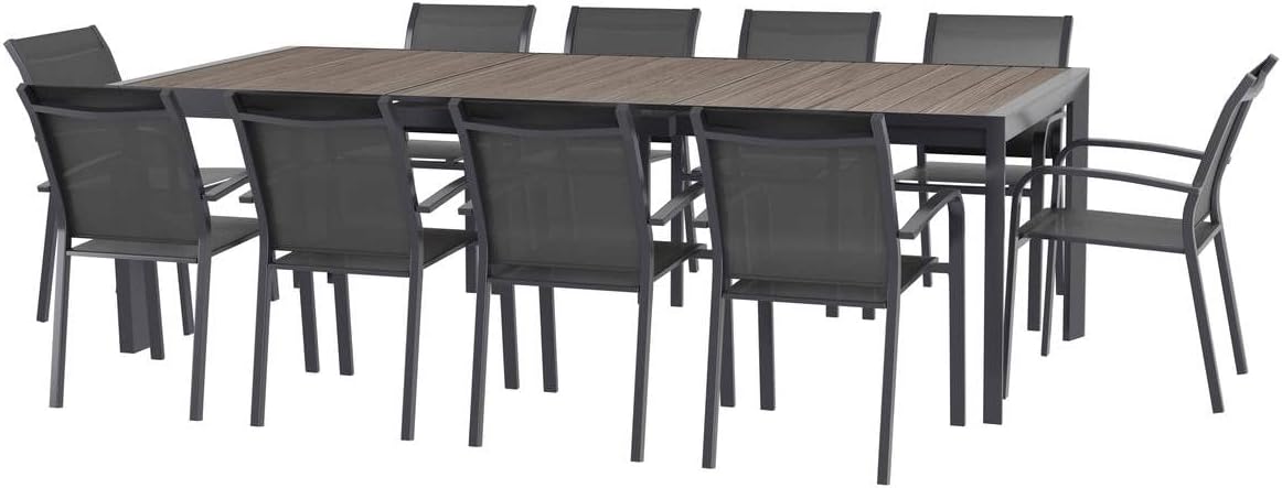 jardinite - Evasion - 10 places - table aluminium extensible extérieur