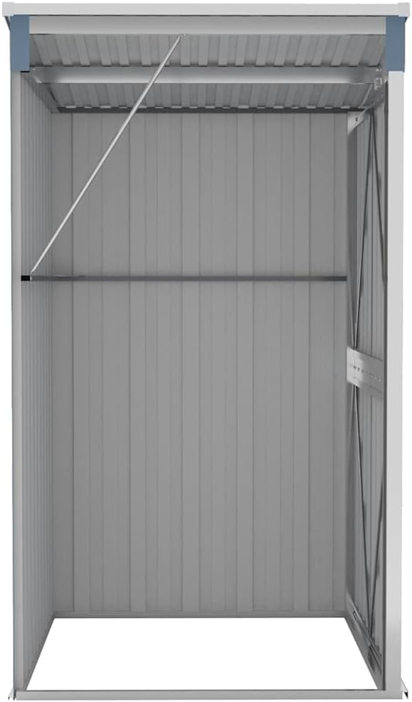 Cabanes & abris de Jardin - remise murale gris - 118x100x178cm - acier galvanisé, Poids 22.7kg