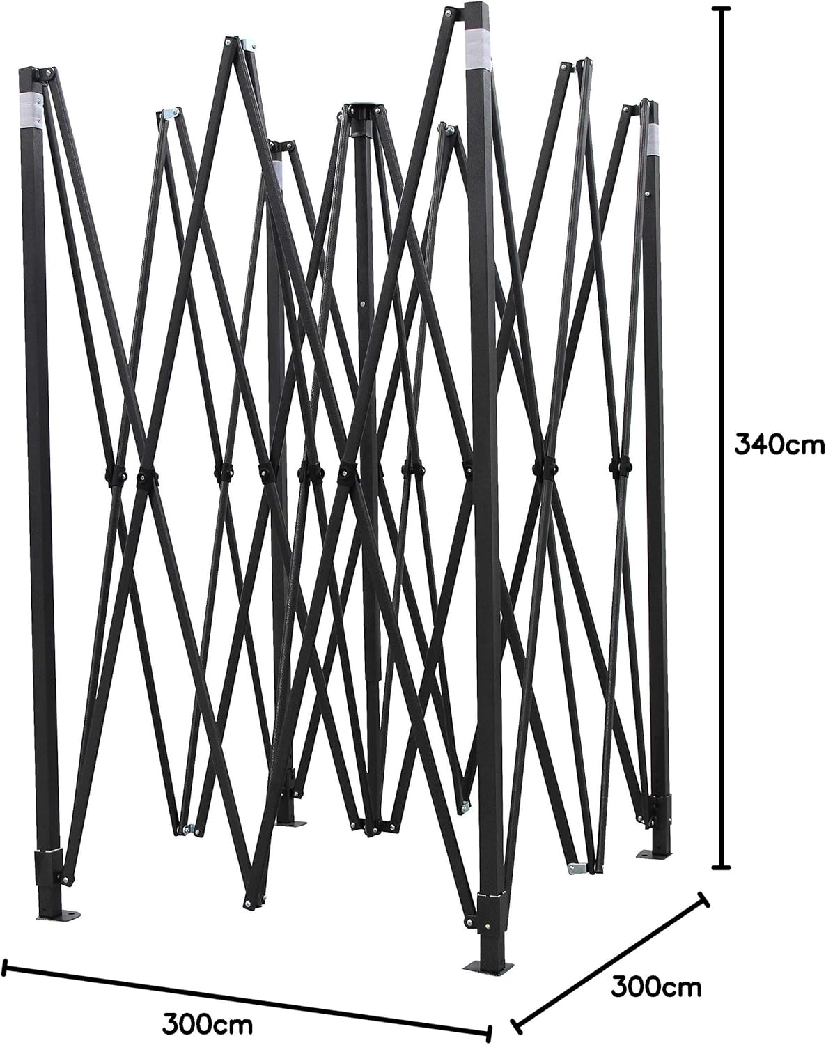 jardinite - Tonnelle pliante série standard - 3x3m - robuste, étanche, accessoires inclus