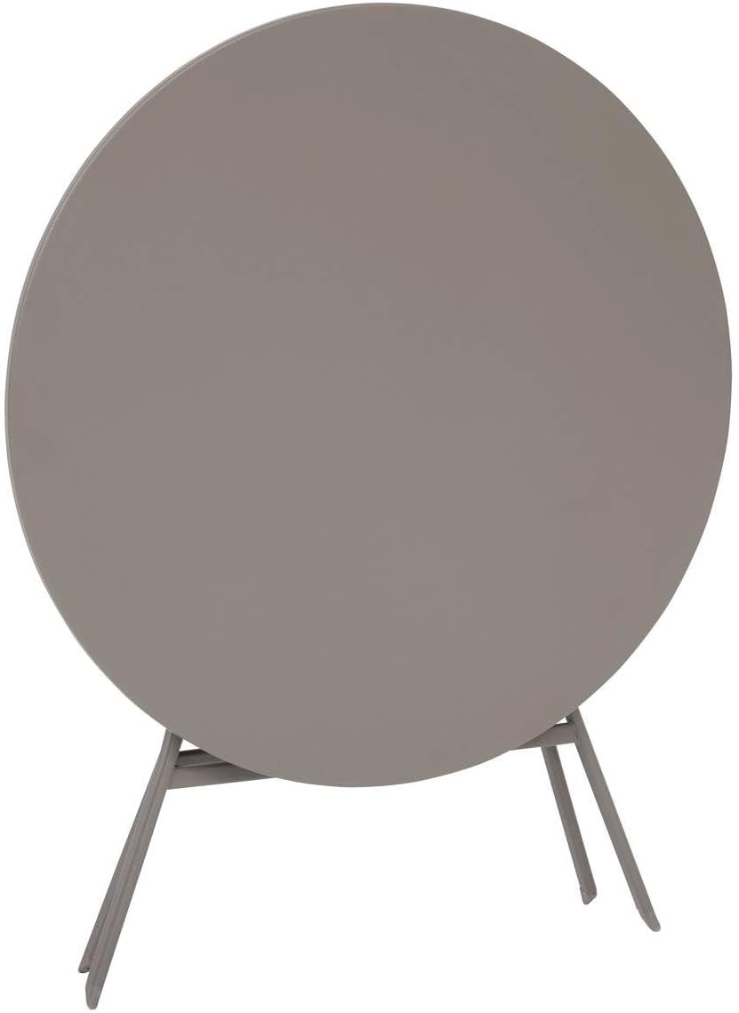 jardinite - Greensboro - table pliante ronde acier antirouille 4 places