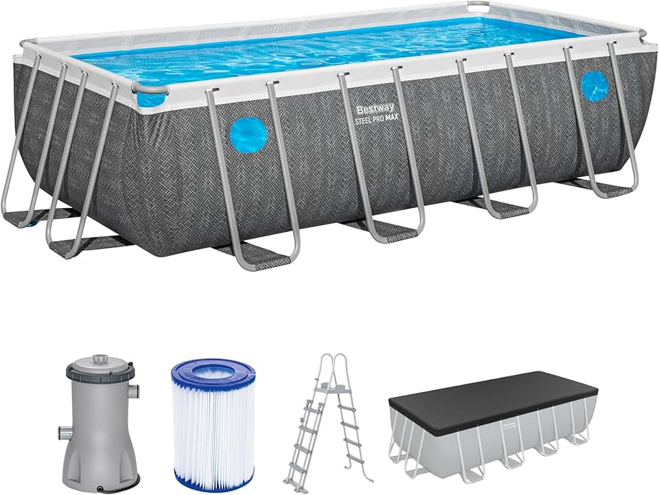 jardinite - Steel Pro Max - 488x244x122 cm - Piscine rectangulaire, Splashview