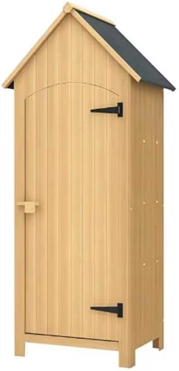 Abri de Jardin en Bois avec Protection UV - Toit en appentis - Abri de Jardin en Bois avec Sol - 77 x 54,3 x 179 cm - Abri de Jardin pour Jardin, terrasse, arrière-Cour, pelouse