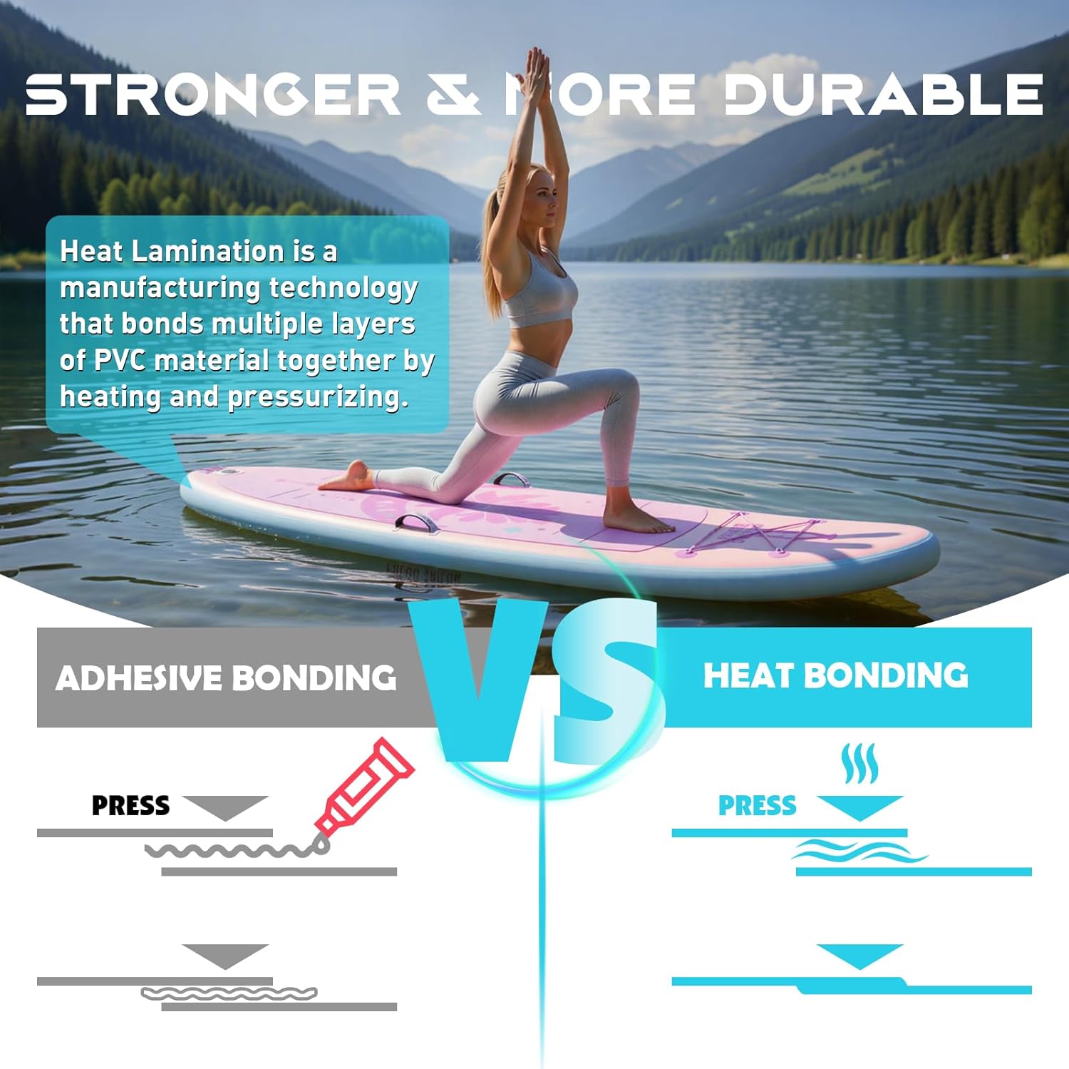 jardinite - Paddle Gonflable Adulte - planche SUP - accessoires complets - dimensions standards