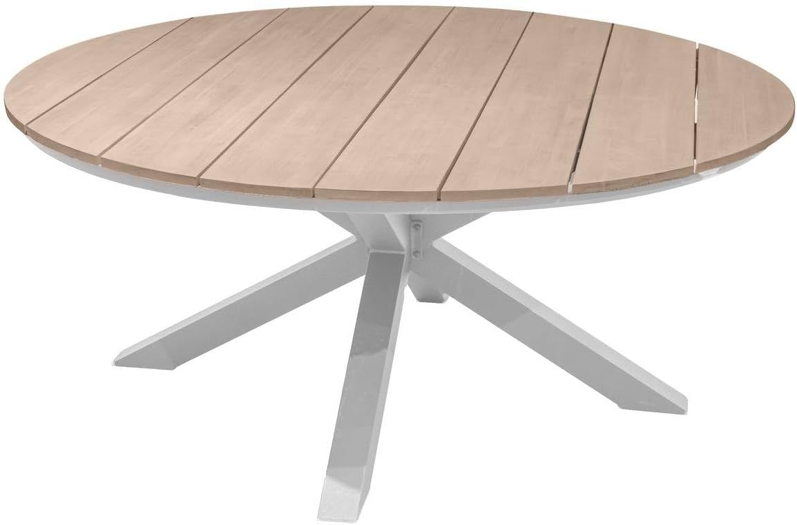 jardinite - Oriengo - diamètre 160 cm - aluminium acacia 8 places