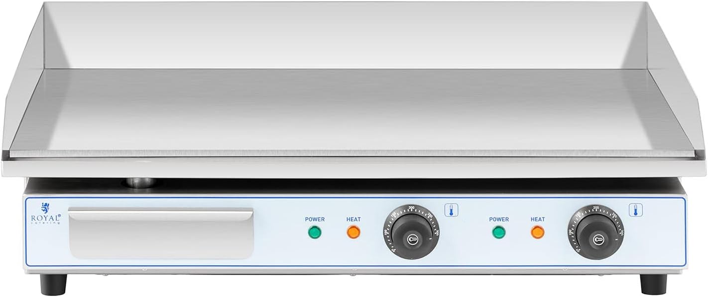 jardinite - Plancha Électrique Double - 73x40cm - 2x2200W INOX Restaurant