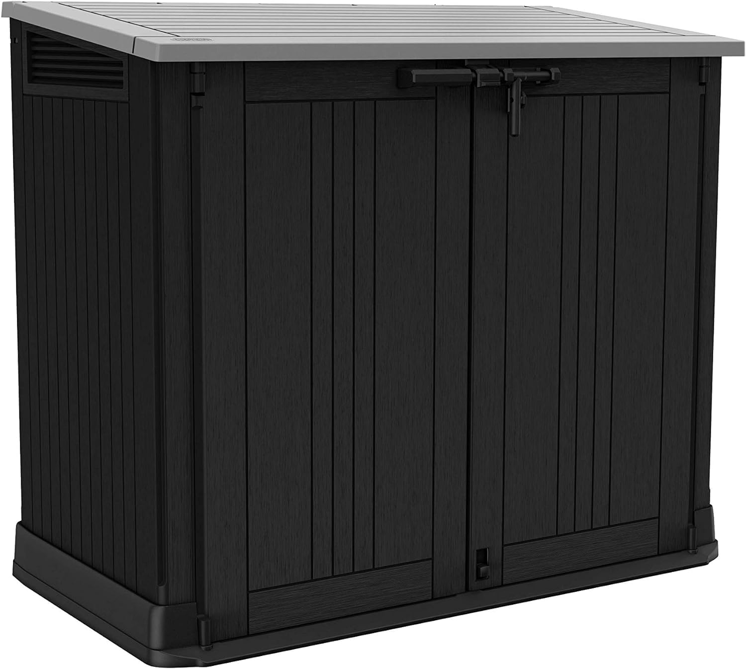 jardinite - Abri horizontal SIO Nova - 880L - rangement poubelles noir