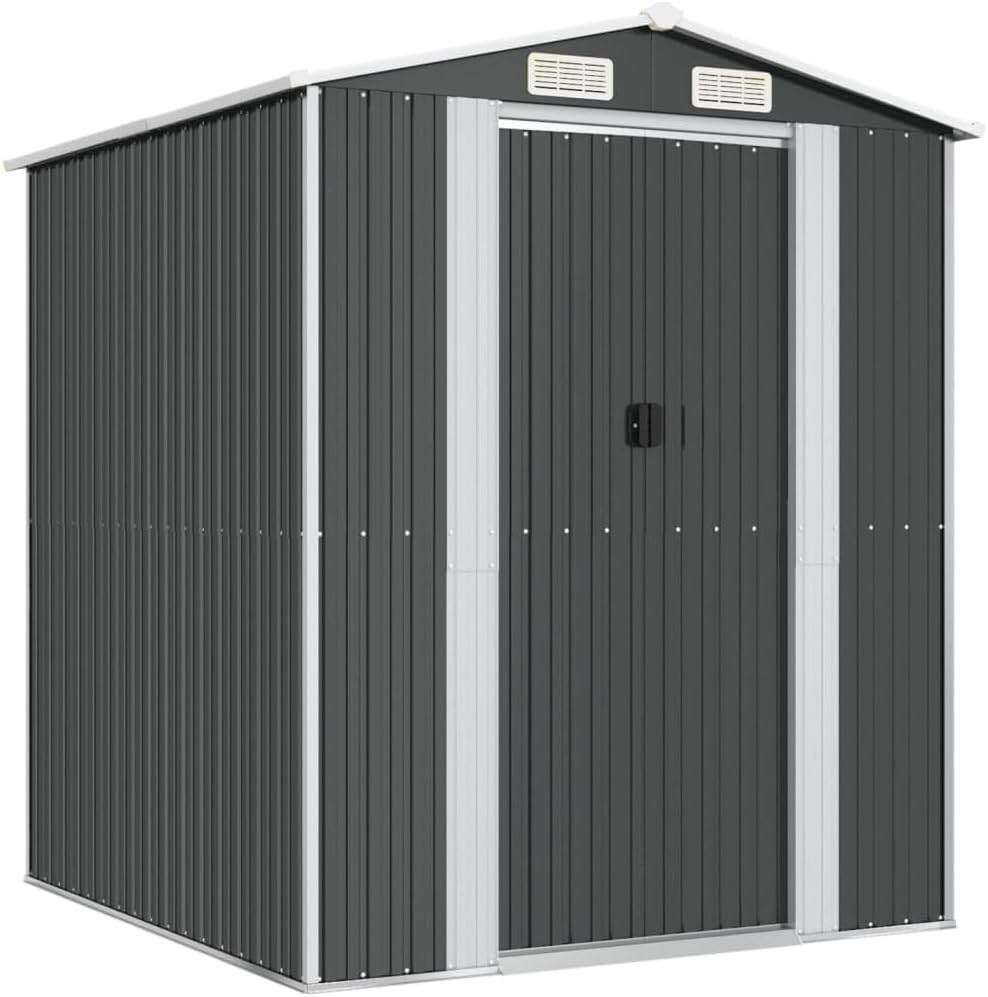Abri de jardin - anthracite 192x191x223cm - acier galvanisé - 3147449
