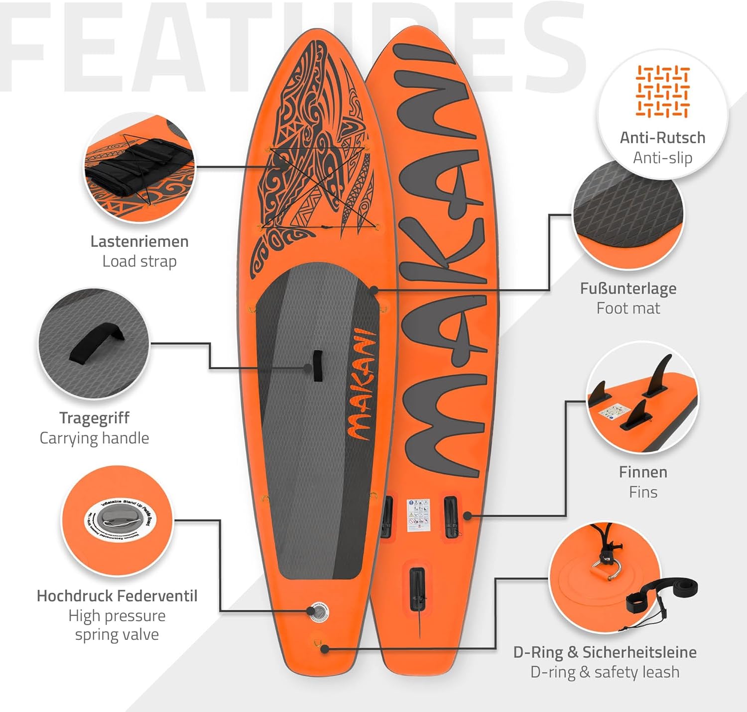 jardinite - Stand Up Paddle Série - 305/308/320/380 cm - PVC, 120/150 kg, ép. 10/15 cm