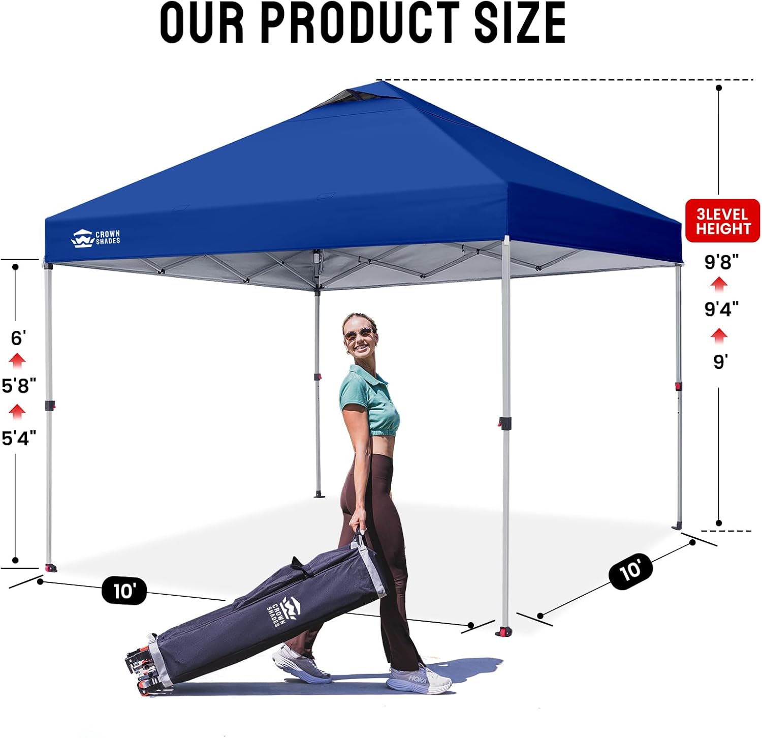 jardinite - Tonnelle pliante 3x3m - imperméable, UPF 50+, sacs de sable