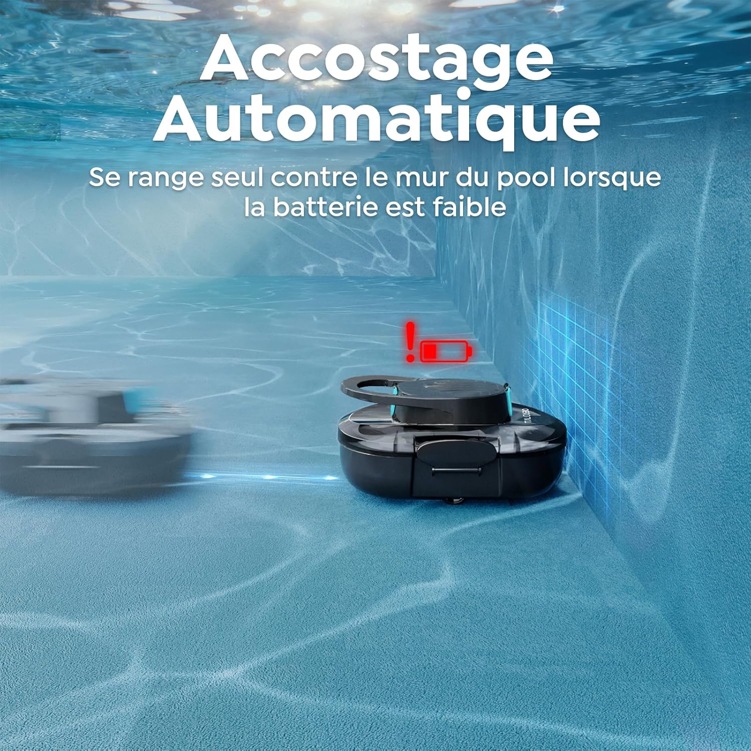 S1PRO Robot piscine sans fil - compact - 120min autonomie, charge rapide, double moteur, jusqu'à 100m² - S1PRO