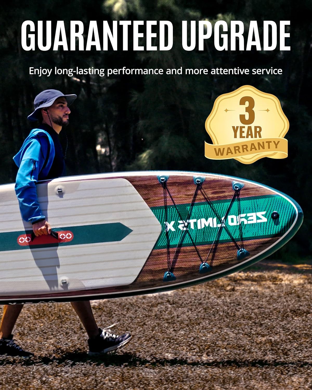 ZLX - Paddle gonflable 2 places 320x84cm, siège kayak, accessoires - ZLX