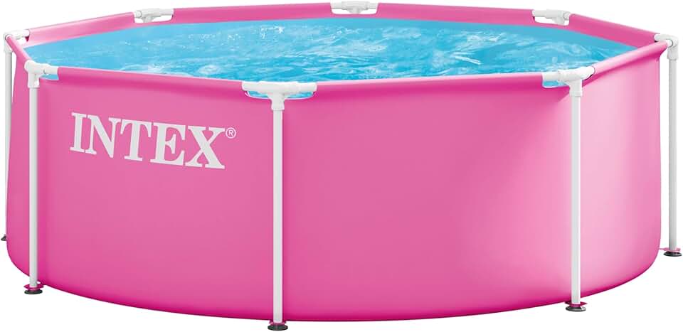 jardinite - Piscine métal série 28290ND - 2,44x0,76m - structure rose, 28290ND