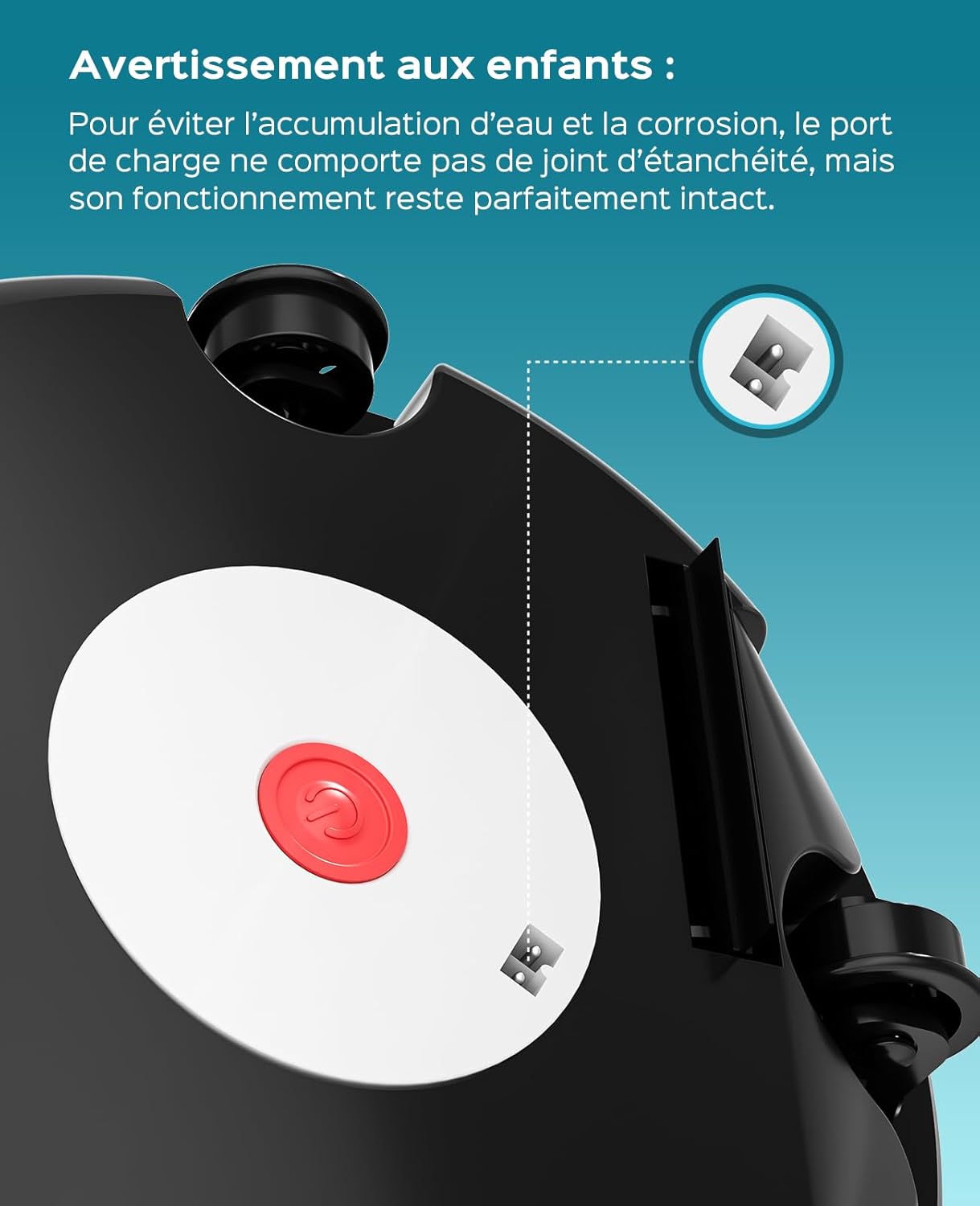 Winny - Robot piscine sans fil, 80 min d'autonomie, double filtration, 60m² - Winny200P