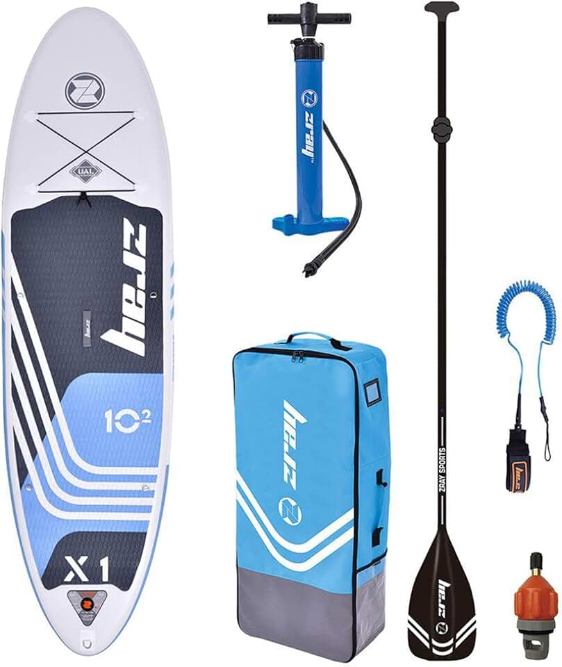 jardinite - Sup Stand Up Paddle Gonflable X-Rider 10.2' - PB-ZX1E - Planche Gonflable Dropstitch - Leash, Pagaie, Pompe, Sac de Transport et Kit - Option Siege Kayak - Jusqu’à 125kg - 259l - 310x81x15cm