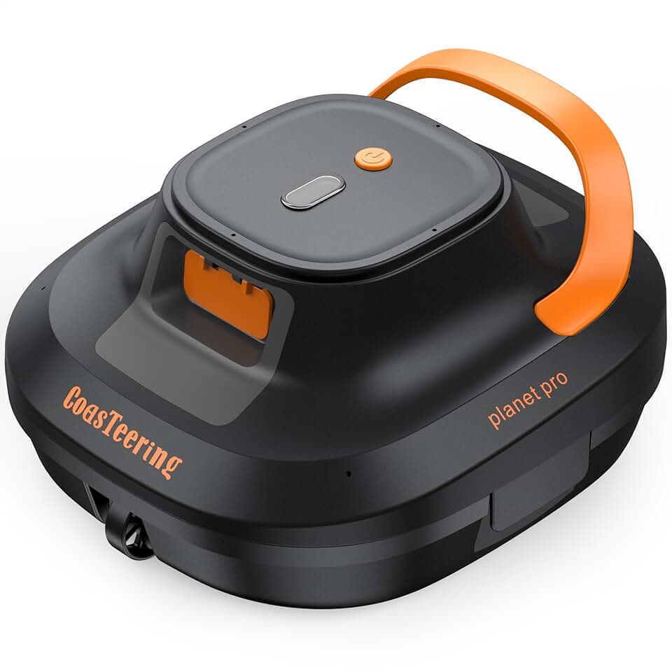 (Upgrade 2026) jardinite Robot Piscine sans Fil, 200 Min Autonomie, 5200mAh, Aspiration 140 L/Min, Compatible Eau Salée & Douce, 2 Moteurs Brushless, Nettoyeur Automatique pour Piscines 120 m²