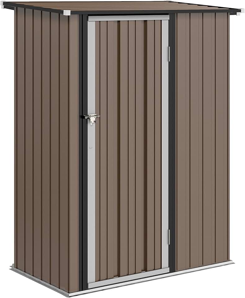 jardinite - abri de jardin acier galvanisé 142x86x189cm - porte verrouillable 1m²