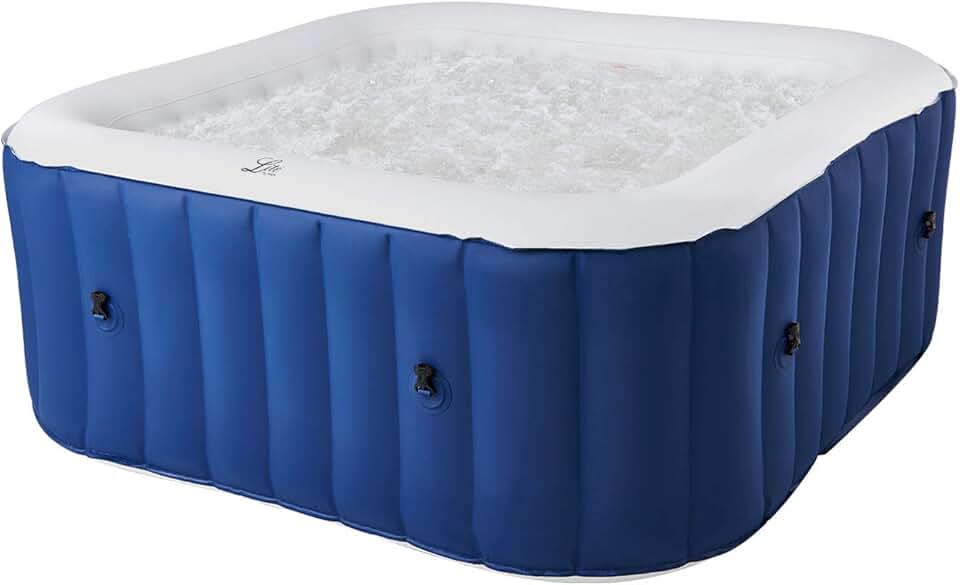 jardinite - Spa gonflable Alpine 4 places - carré - confort et relaxation