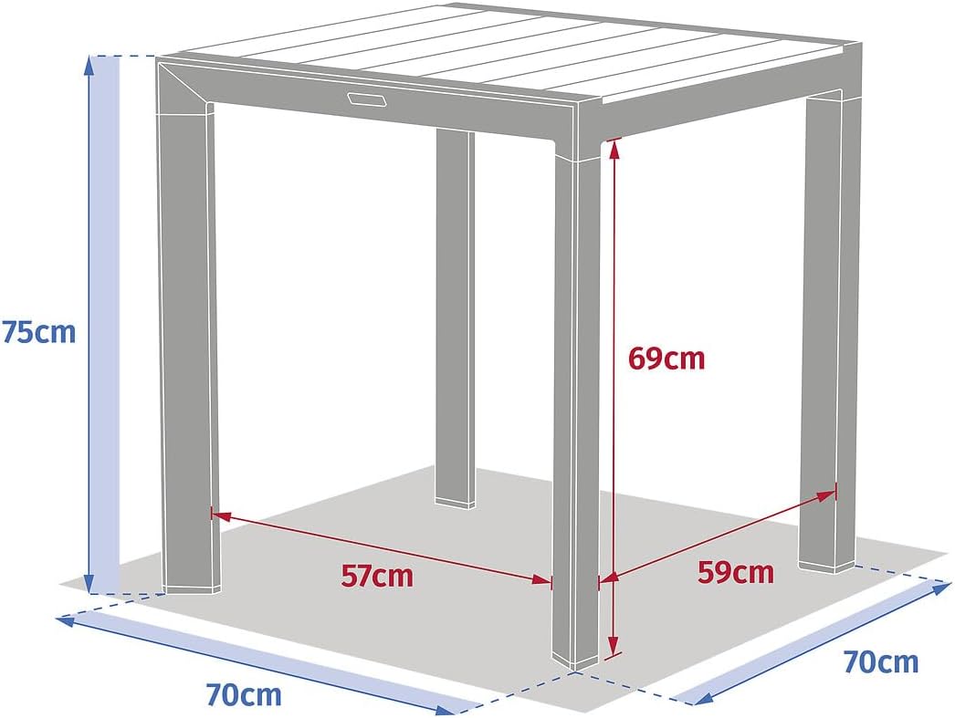 jardinite - Evasion 2 places - aluminium, effet bois, Lin/Vert Laurier