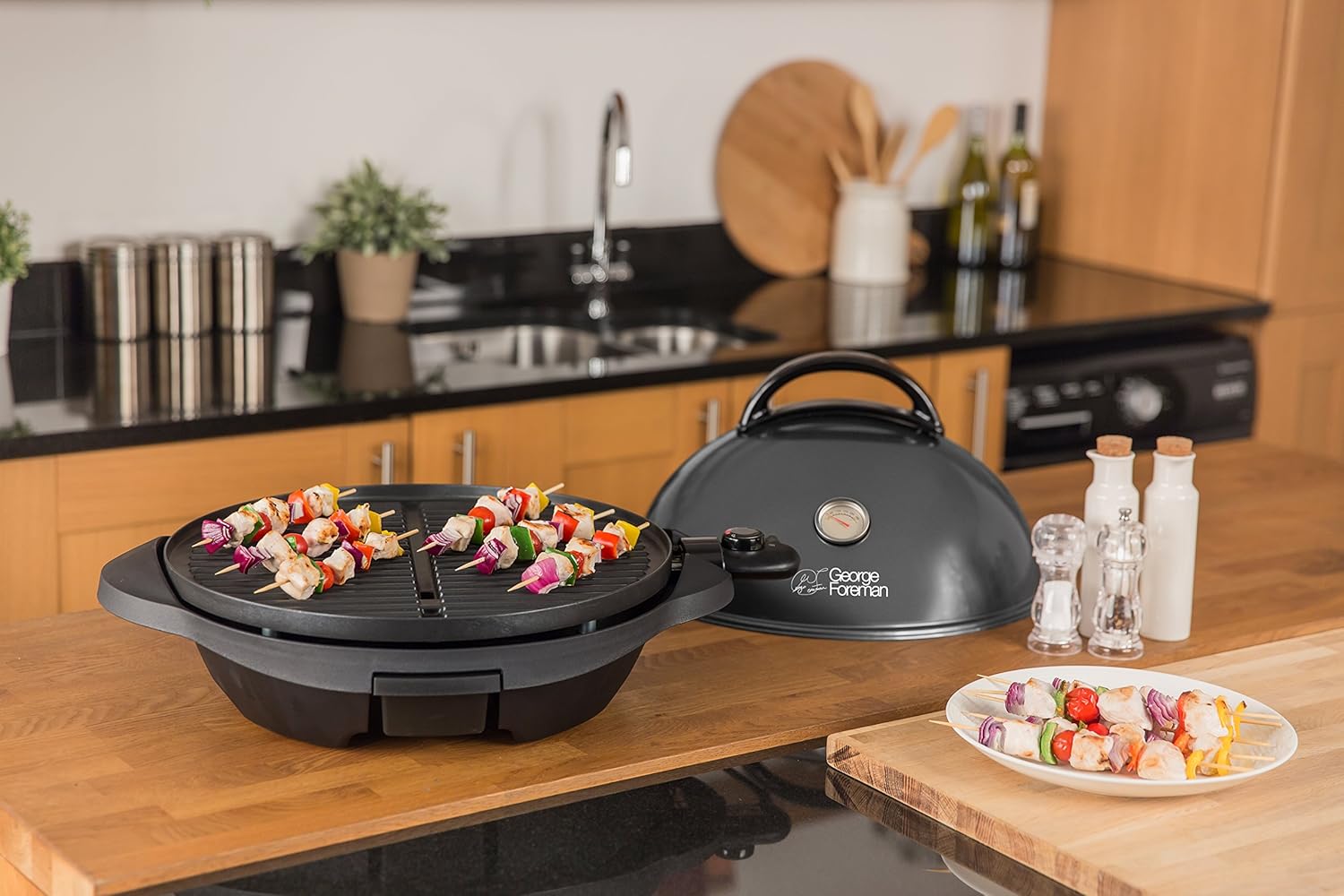 jardinite - Barbecue 2 en 1 - 44,5cm - Électrique, grill avec bac à graisse, 2400W, 22460-56