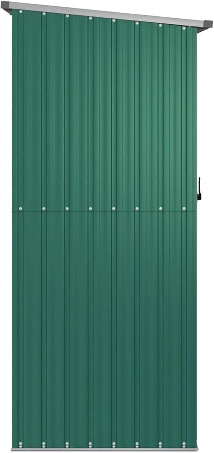 Abri de jardin - acier galvanisé vert - 180,5x97x209,5 cm - résistant intempéries